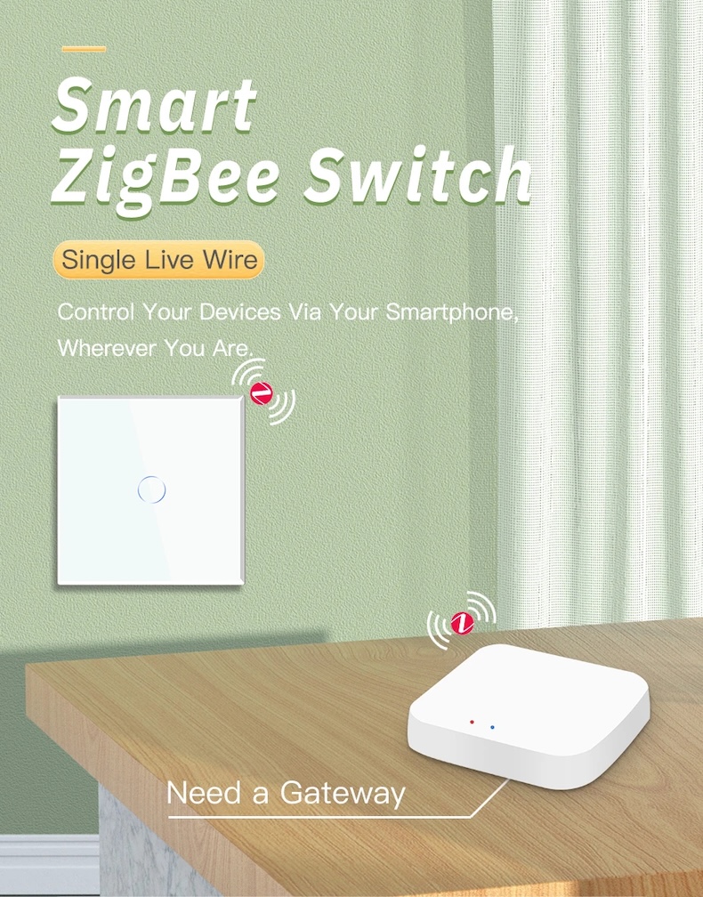 zigbee smart touch switch works with tuya/alexa/google home