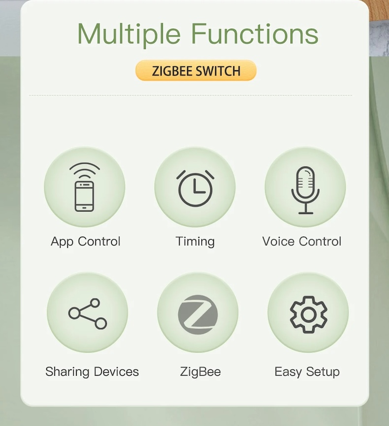 zigbee smart touch switch works with tuya/alexa/google home