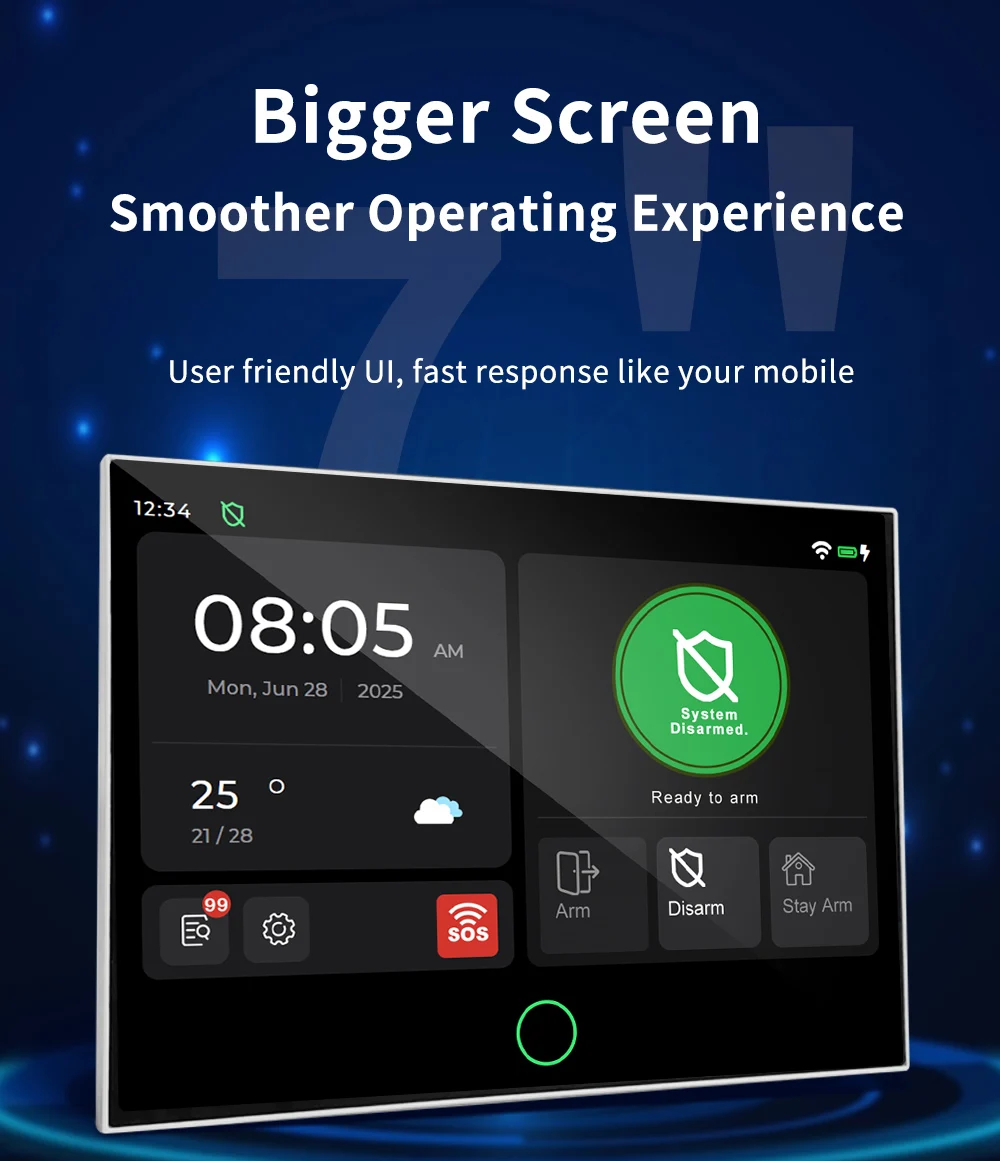 4g/wi fi wireless home alarm kit gw74