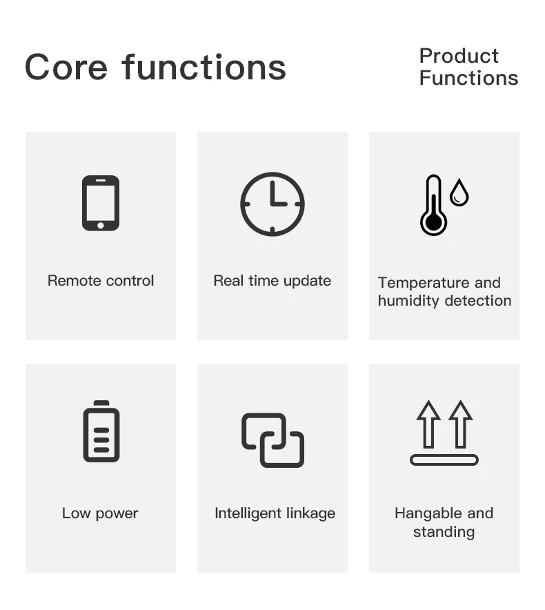tuya smart wifi temperature and humidity sensor with lcd screen digital display
