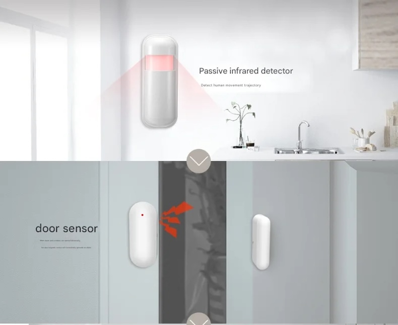 4g/wi fi wireless home alarm kit gw2