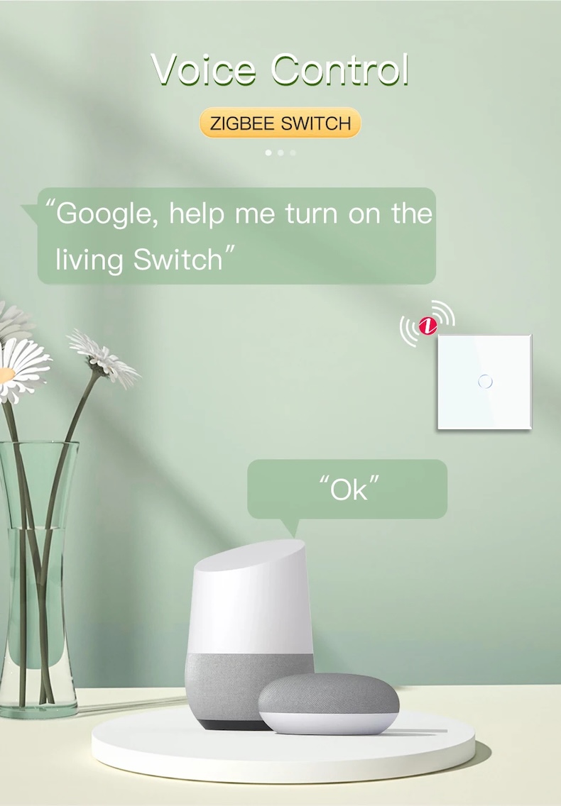 zigbee smart touch switch works with tuya/alexa/google home