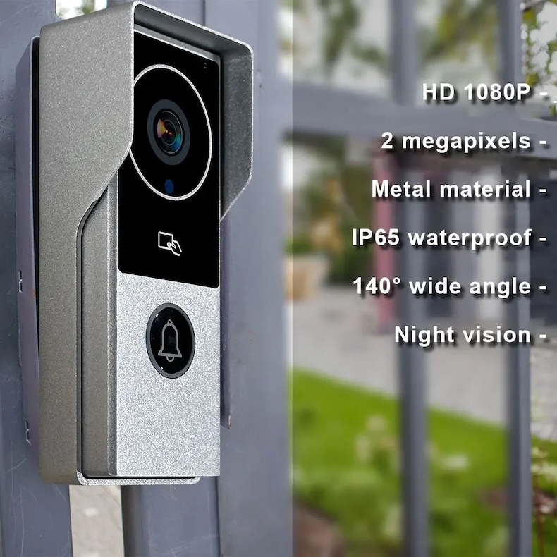 smart wired video intercom system 1080p doorbell with touch monitor & tuya app control
