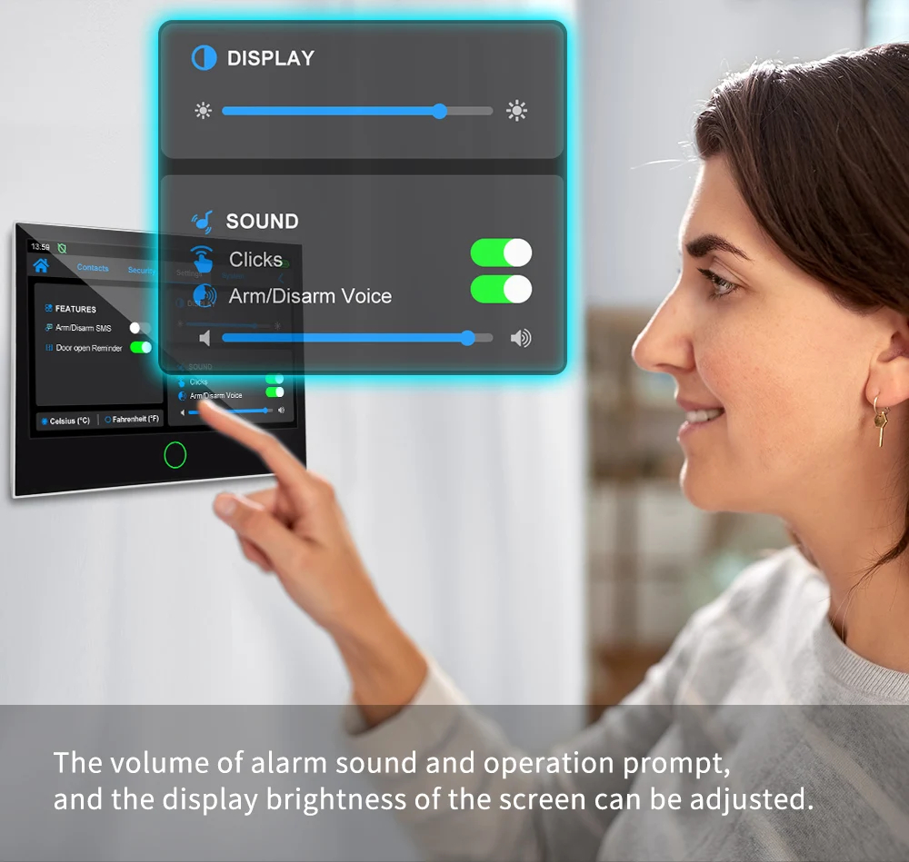 4g/wi fi wireless home alarm kit gw74