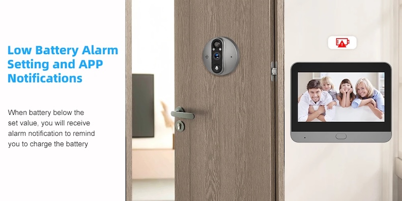 4.3‑inch wireless video doorbell 1080p camera ip66 waterproof (copy)