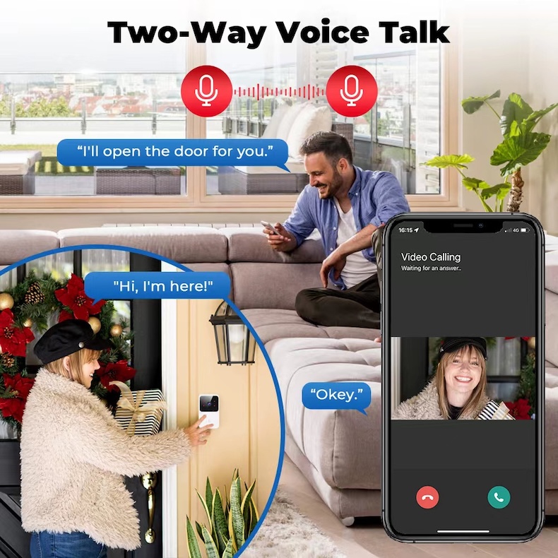 smart wired video intercom system 1080p doorbell with touch monitor & tuya app control (copy)