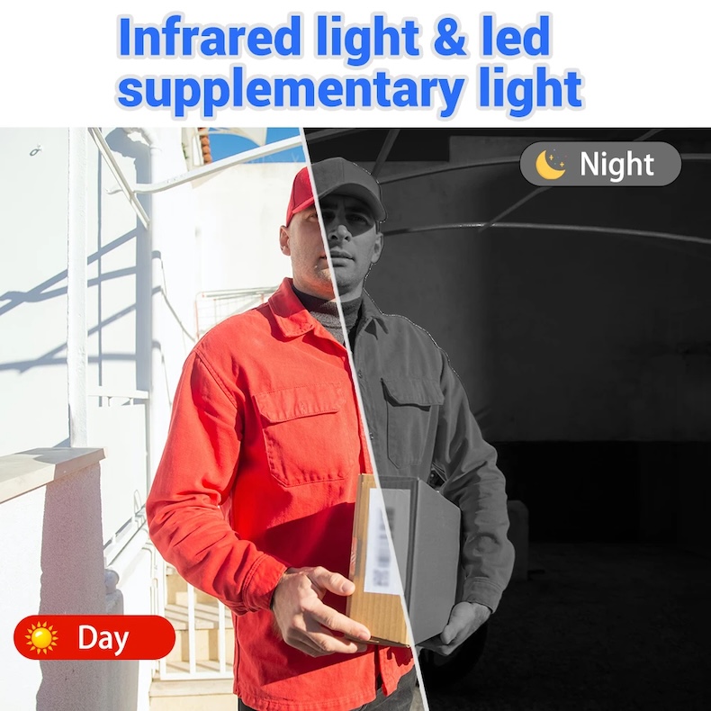 4.3‑inch wireless video doorbell 1080p camera ip66 waterproof