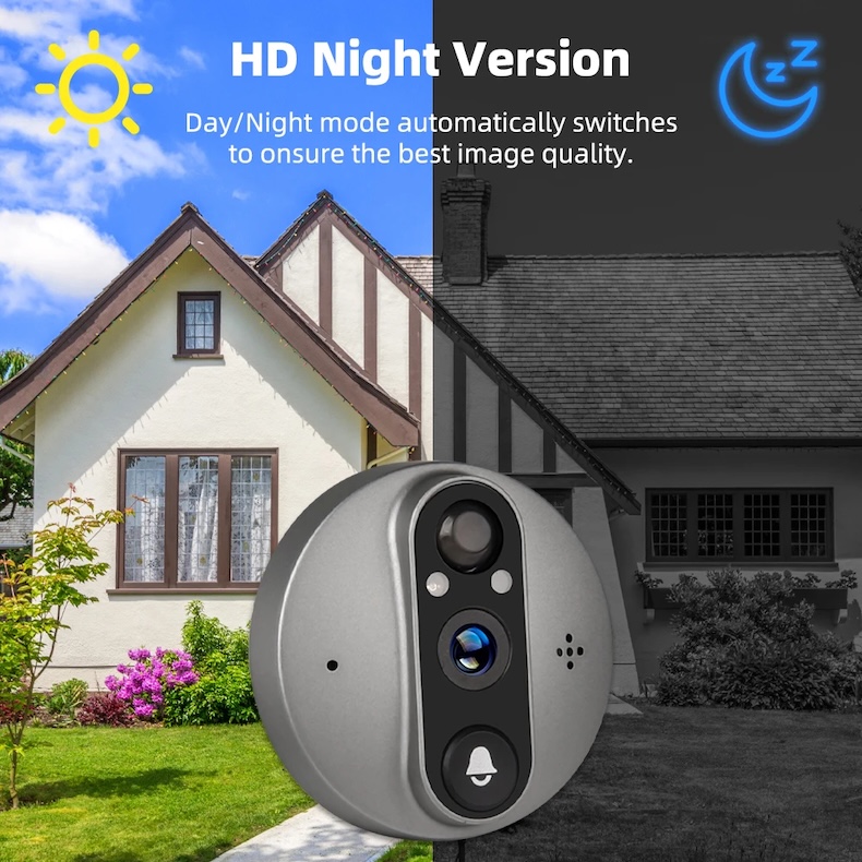4.3‑inch wireless video doorbell 1080p camera ip66 waterproof (copy)
