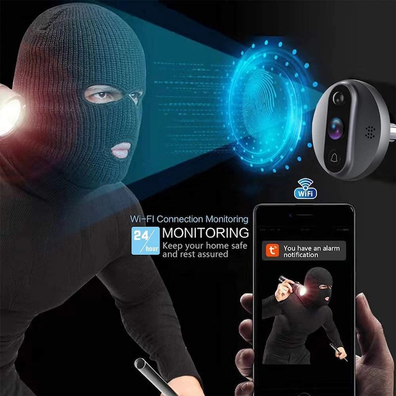 4.3‑inch wireless video doorbell 1080p camera ip66 waterproof (copy)