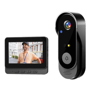4.3‑inch wireless video doorbell 1080p camera ip66 waterproof