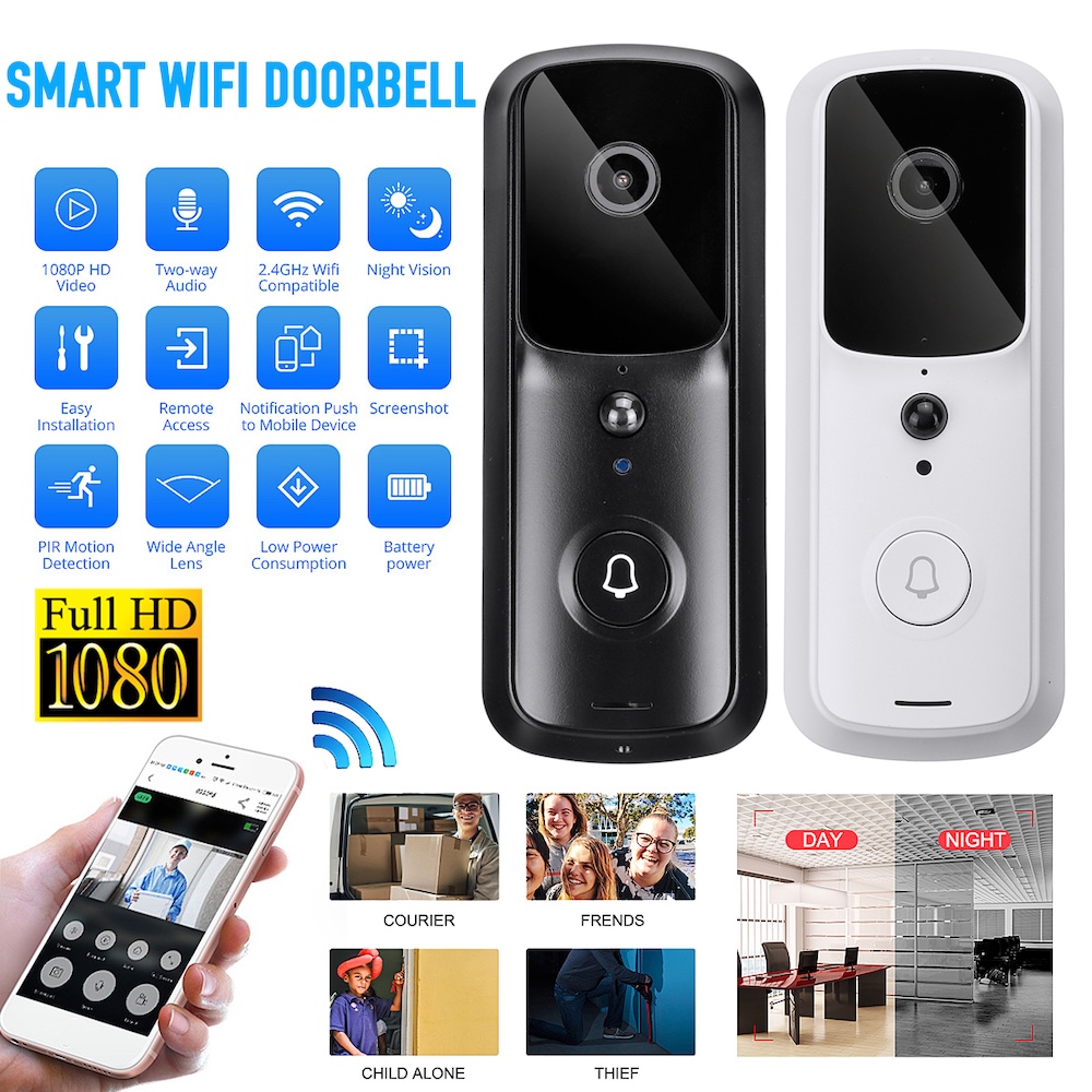 wifi video door phone weatherproof battery powered v30