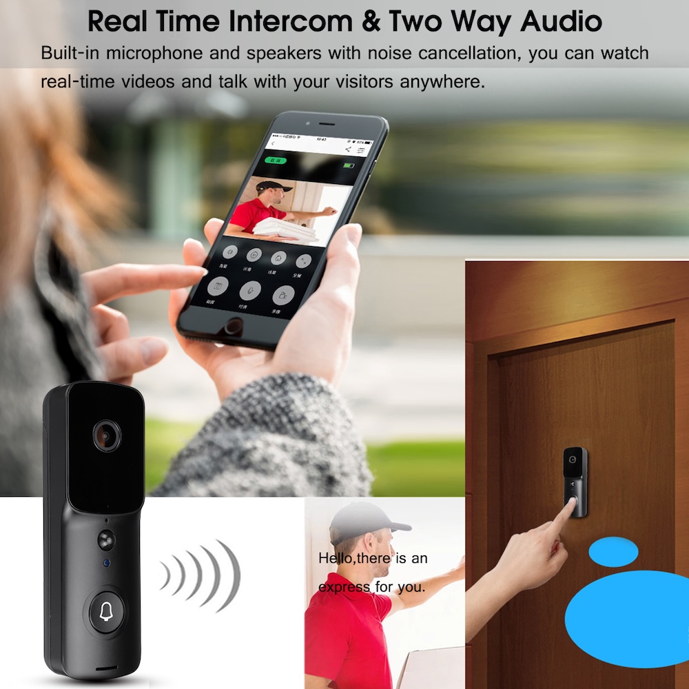 wifi video door phone weatherproof battery powered v30