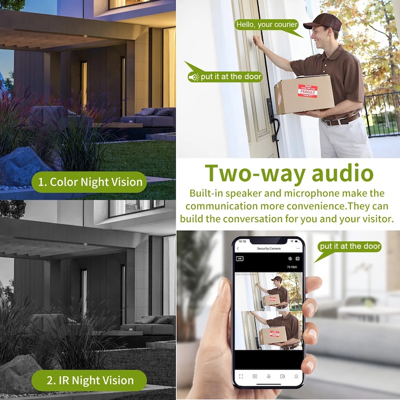 dual lens onvif waterproof outdoor wifi ip camera 8mp tuya smartlife app security camera surveillance cctv camera