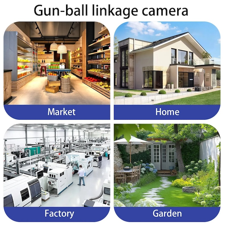 dual lens onvif waterproof outdoor wifi ip camera 8mp tuya smartlife app security camera surveillance cctv camera