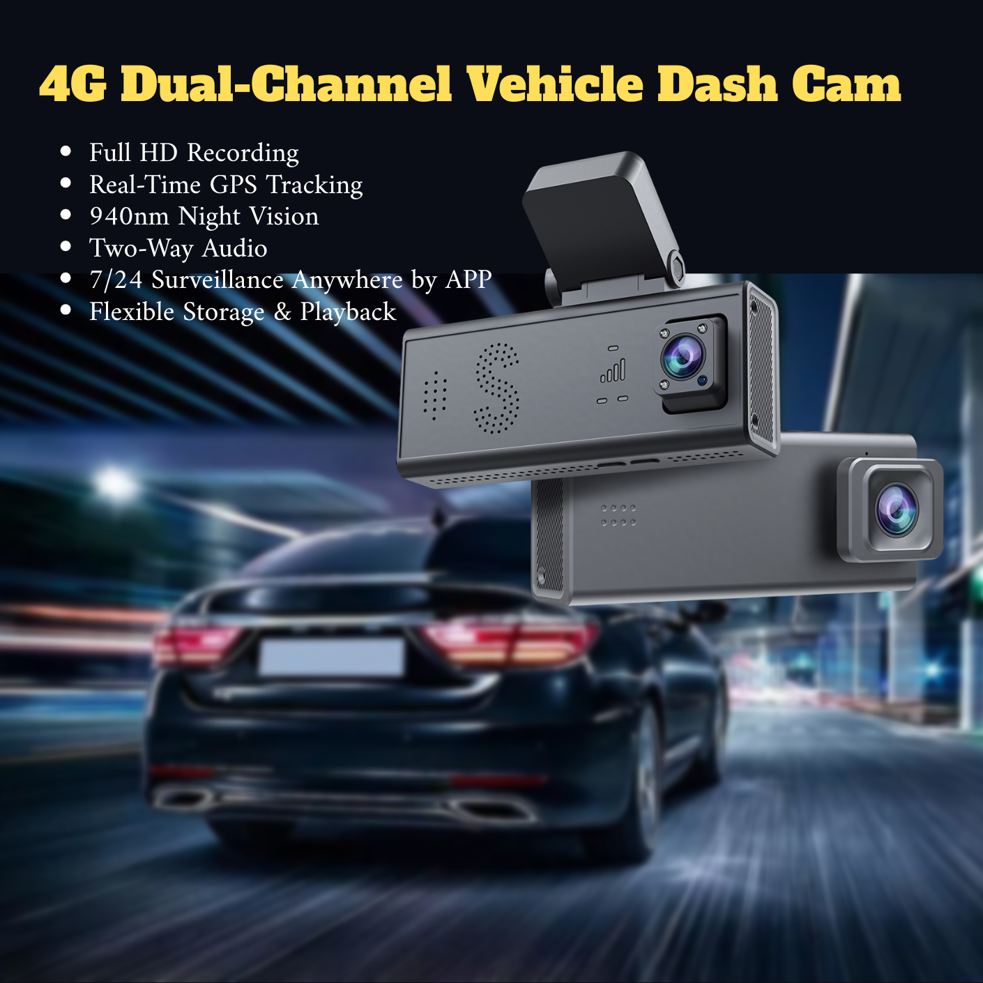 dual channel vehicle dash cam with gps (940 x 940 像素)