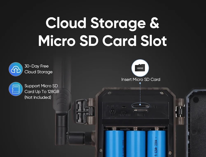 4g lte solar trail camera 4mp, 0.2s trigger, no glow ir, ip66, eu sim & cloud app (copy)