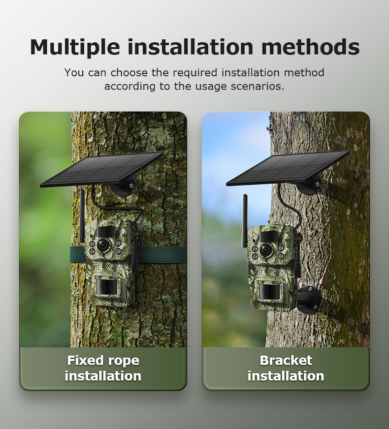 4g solar trail camera 14mp, 2k live video, ai detection, two way audio (copy)