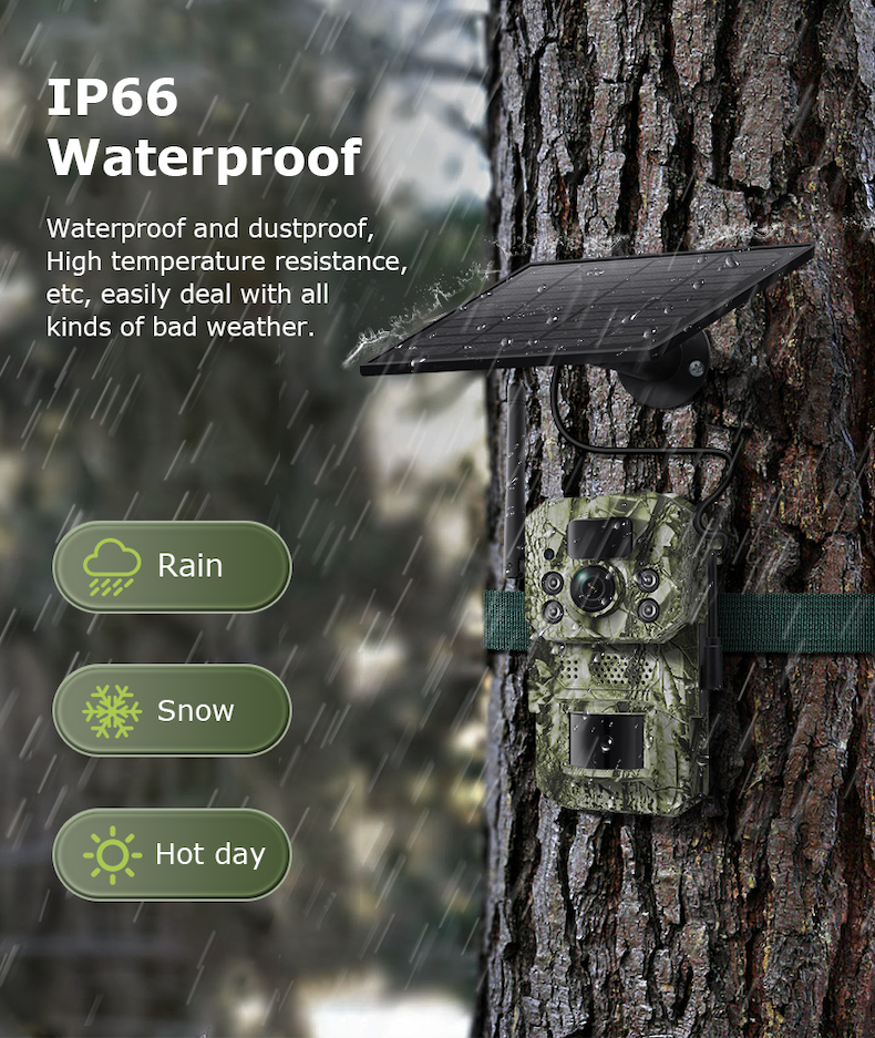 4g solar trail camera 14mp, 2k live video, ai detection, two way audio (copy)