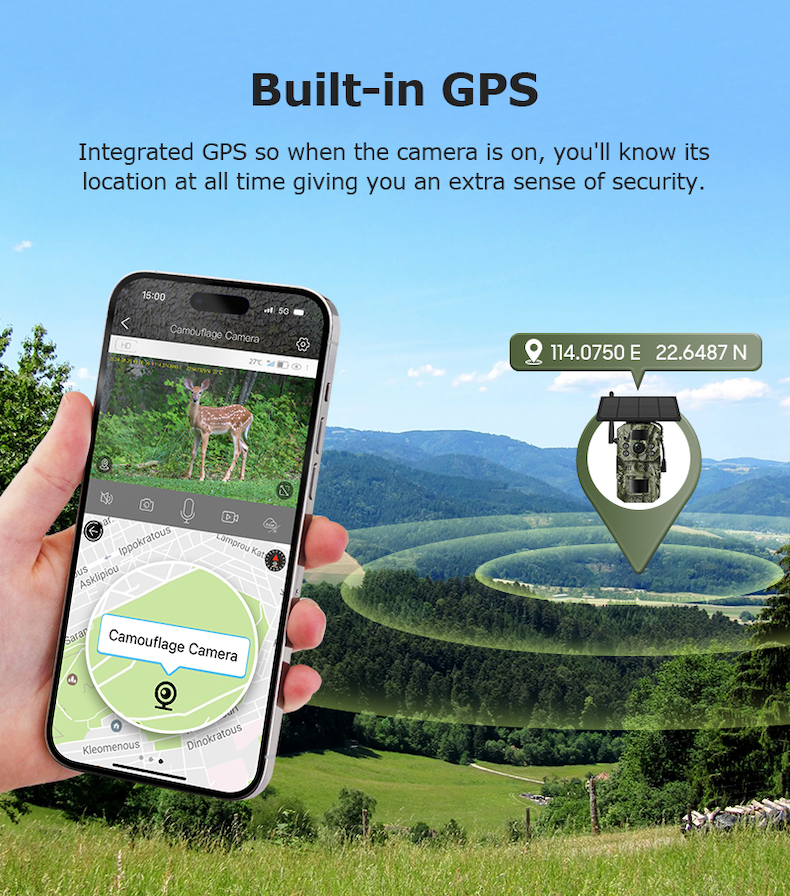 4g solar trail camera 14mp, 2k live video, ai detection, two way audio (copy)