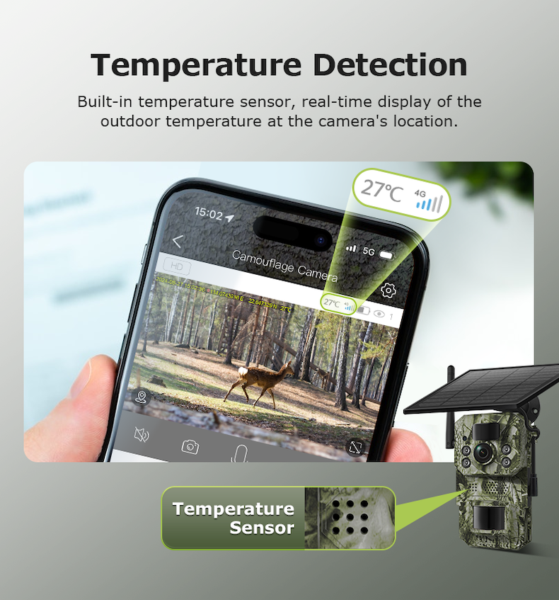 4g solar trail camera 14mp, 2k live video, ai detection, two way audio (copy)