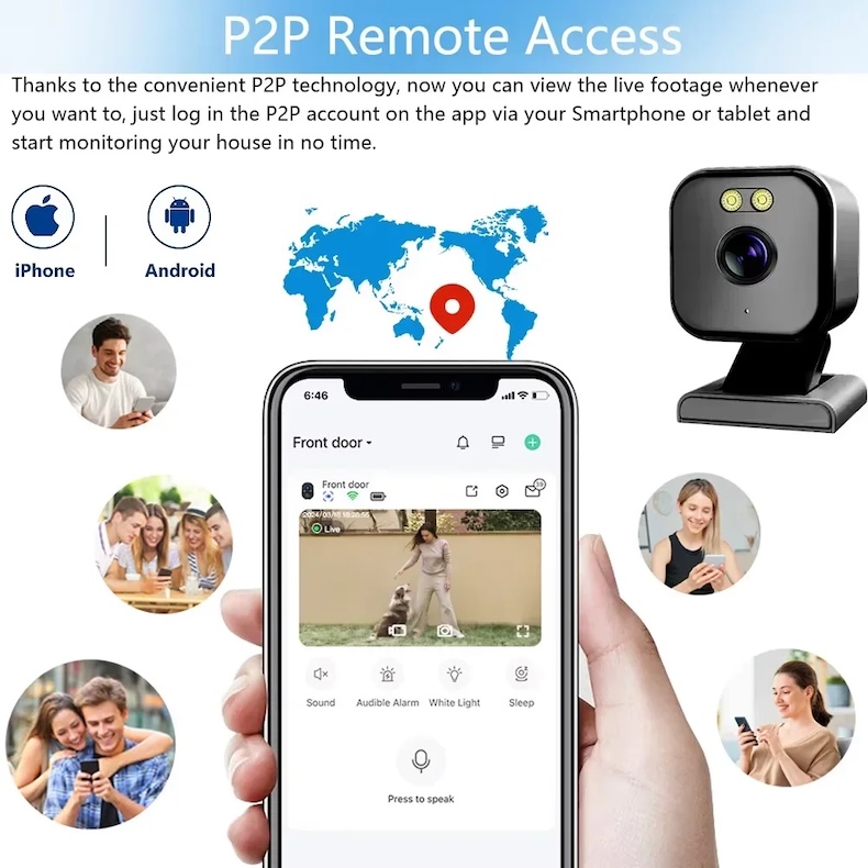 4mp wifi indoor pt camera tuya smart home ai auto tracking c23 (copy)