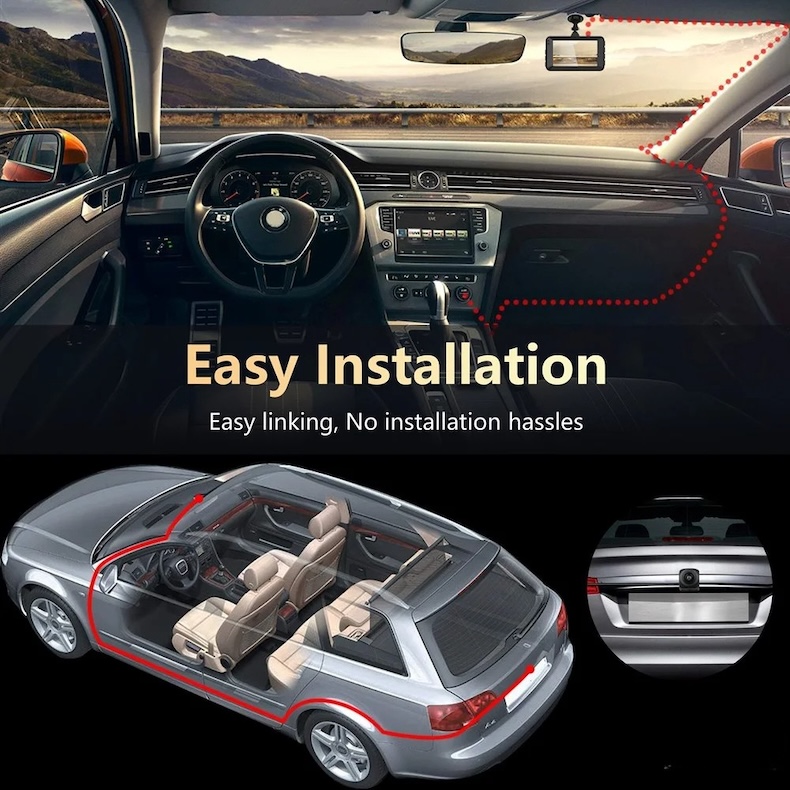 4k dual dash cam – sony imx678pl gps wi‑fi 1080p rear camera & night vision (copy)