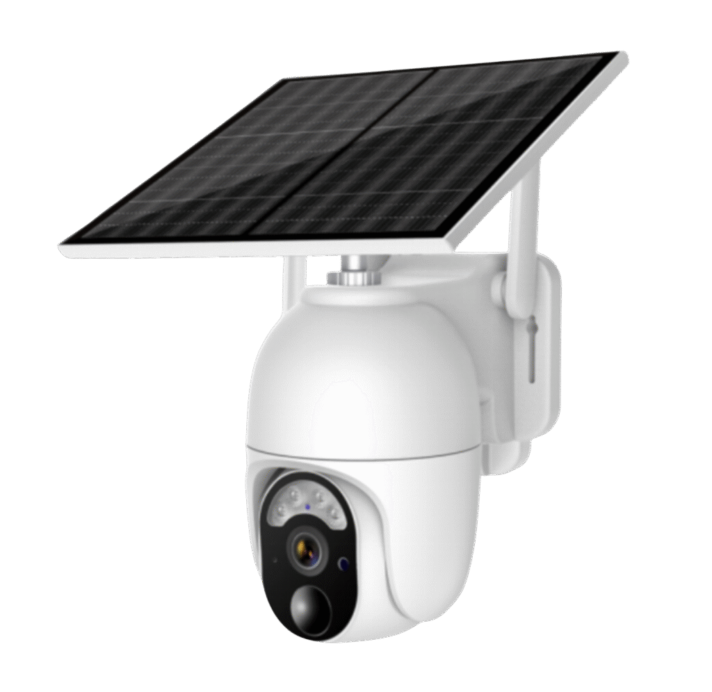 solar powered 4g/wi fi ptz camera with 3mp, ai detection & night vision