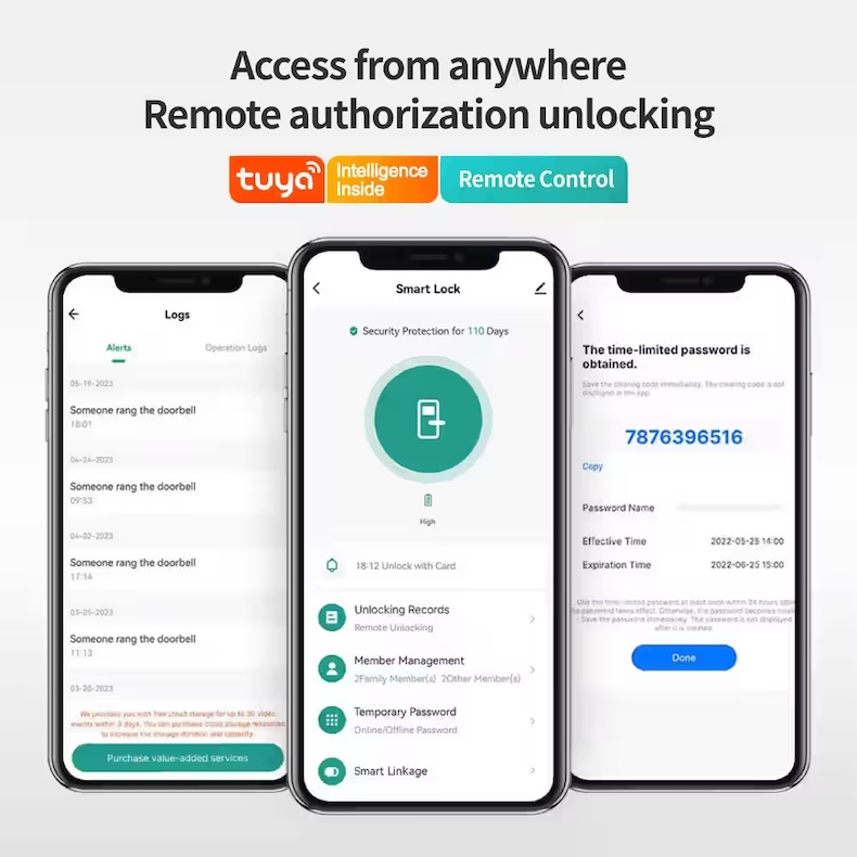 smart fingerprint door lock with wifi/bluetooth, nfc & ip66 rating f5