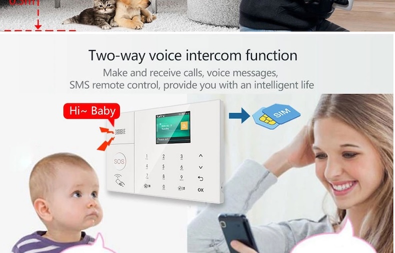 wifi gsm alarm system – 3.5" lcd touch screen model: gw2