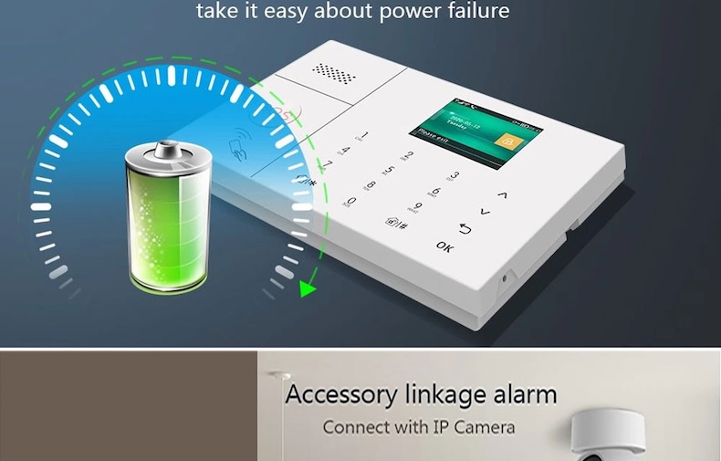 wifi gsm alarm system – 3.5" lcd touch screen model: gw2